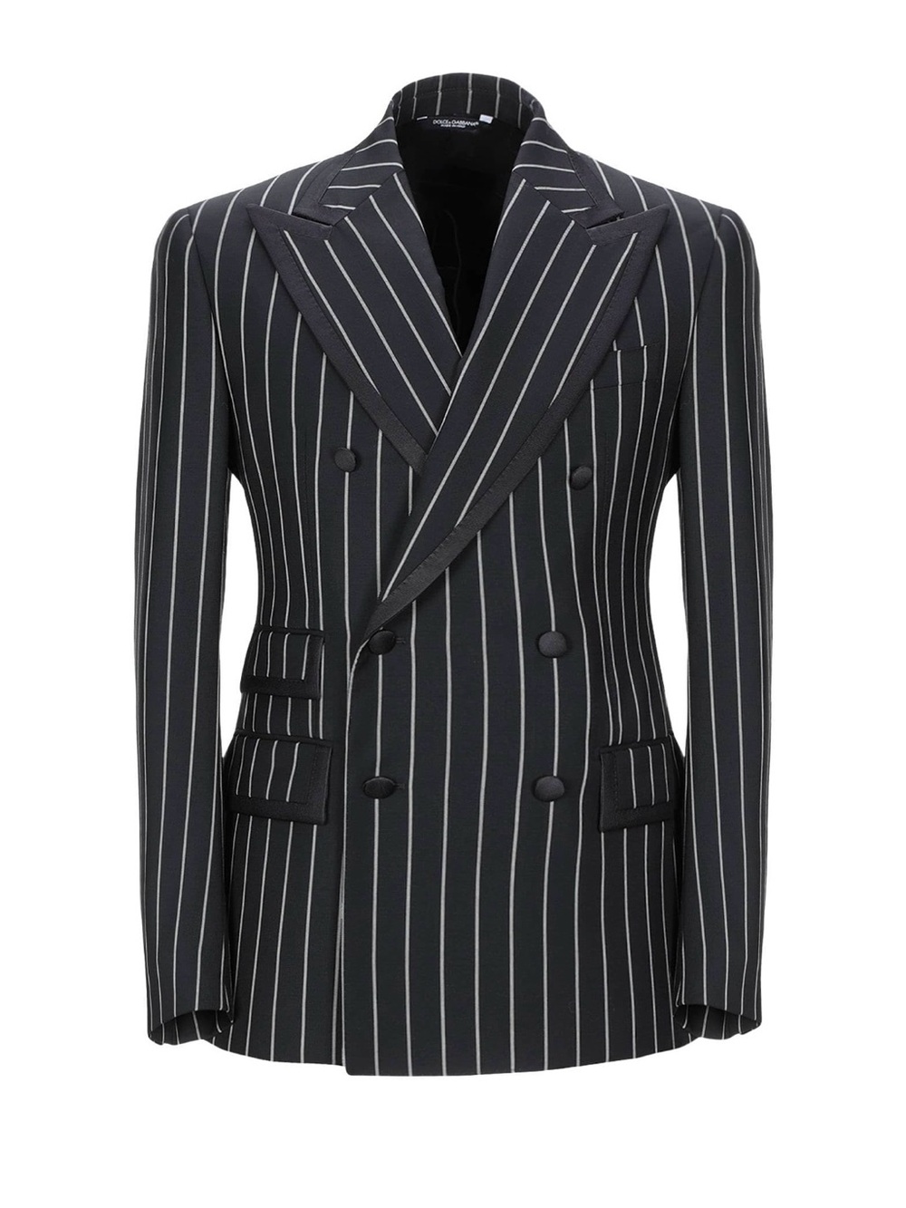 Double-Breasted Black Pinstripe Blazer by Dolce&Gabbana